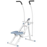 HOMCOM Stepper escalier pliable - stepper climber réglable - écran LCD multifonction bleu blanc
