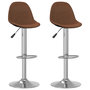 Voir la diapositive 1 : VIDAXL Tabourets de bar lot de 2 marron tissu