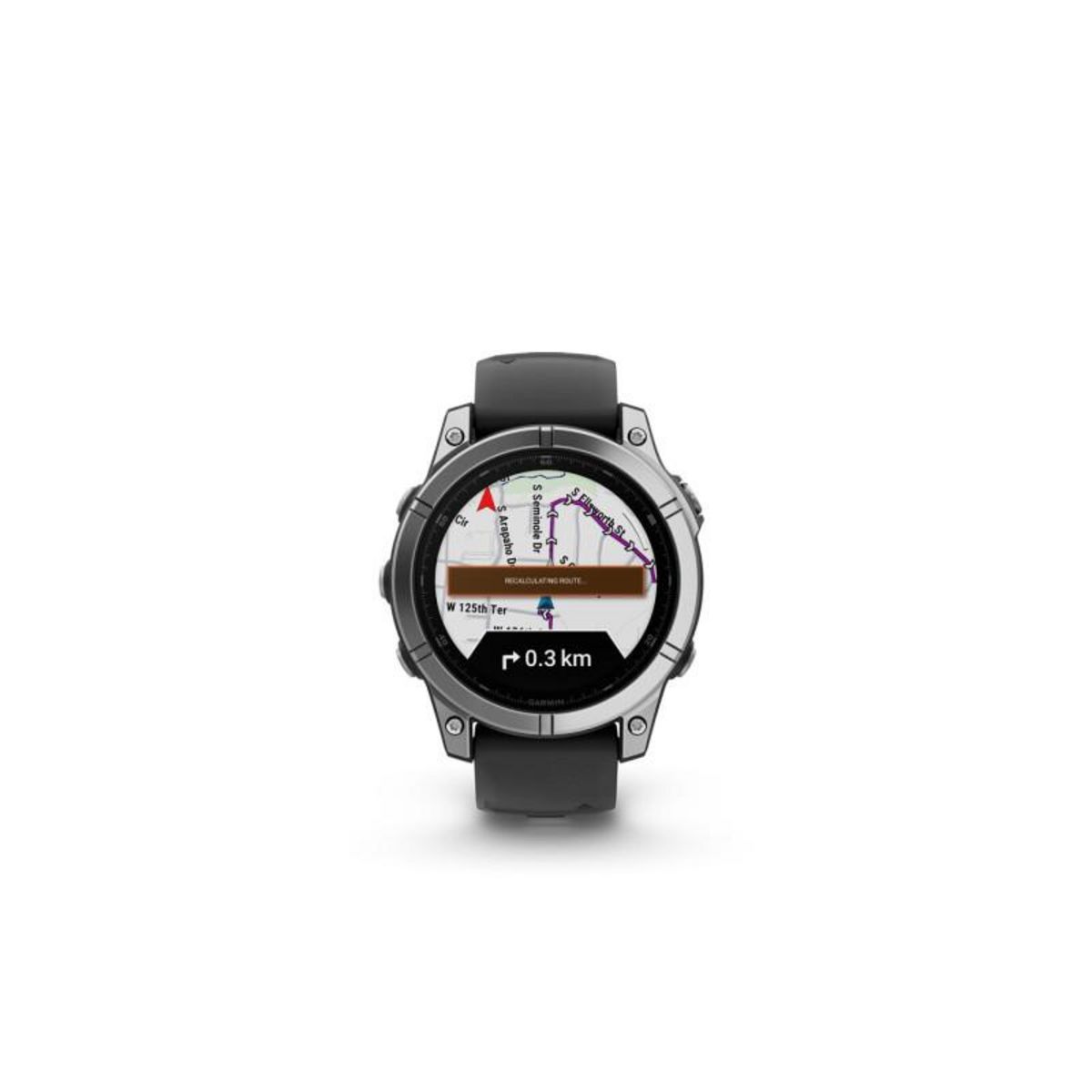 GARMIN Montre connectée Garmin fenix E AMOLED 47mm Acier Silver avec bracelet Graphite