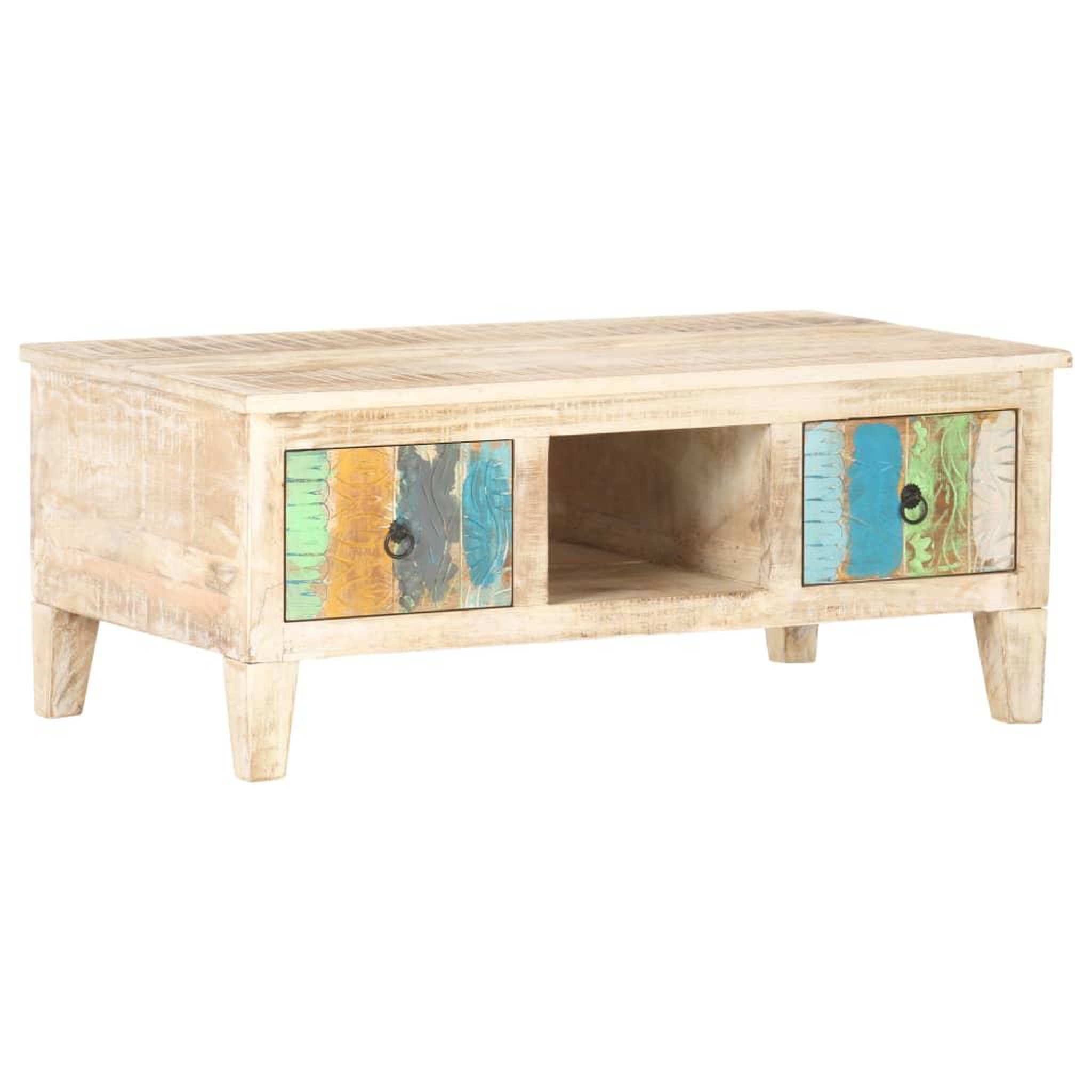 Voir la diapositive 1 : VIDAXL Table basse 100x55x40 cm Bois d'acacia brut