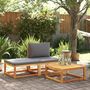 Voir la diapositive 3 : VIDAXL Table de jardin 65x65x29 cm bois massif d'acacia