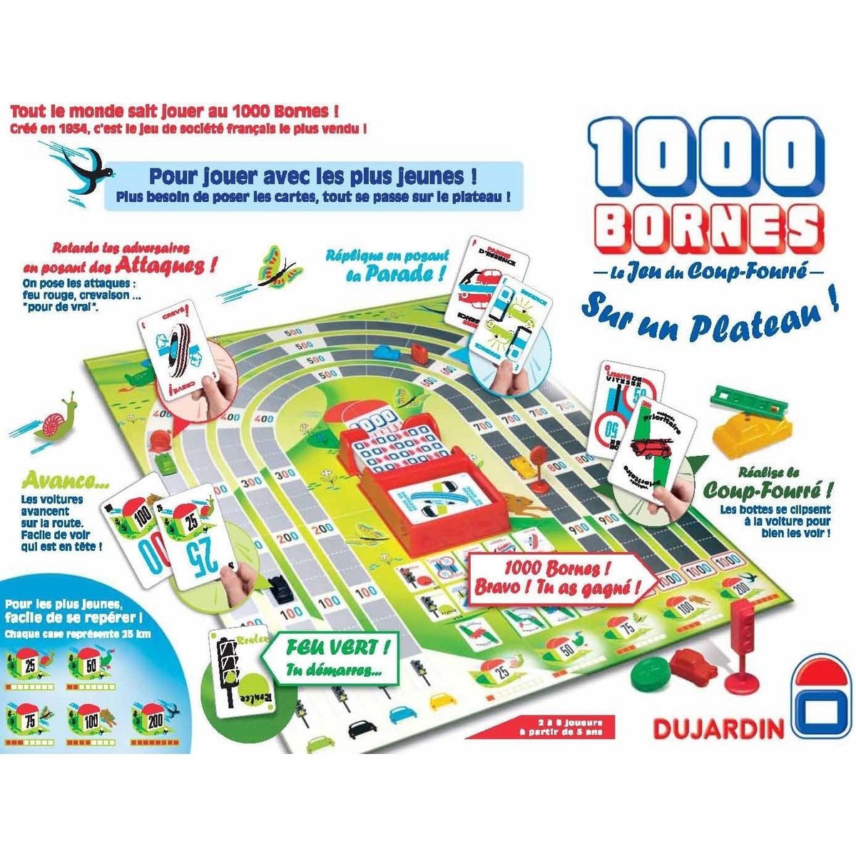 DUJARDIN Jeu Mille Bornes Grand classique plateau