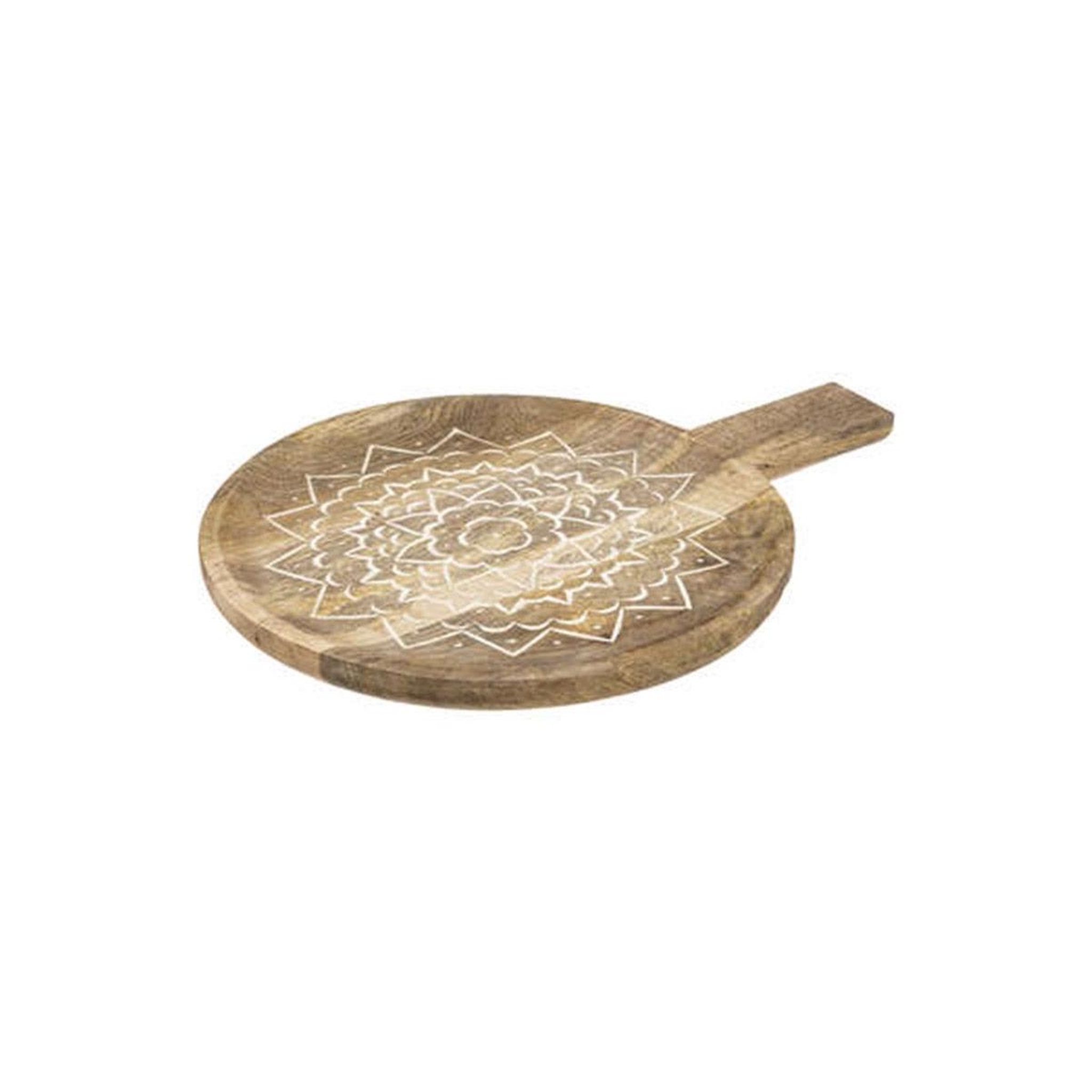 SECRET DE GOURMET Plat de présentation en bois  carmen  38cm naturel