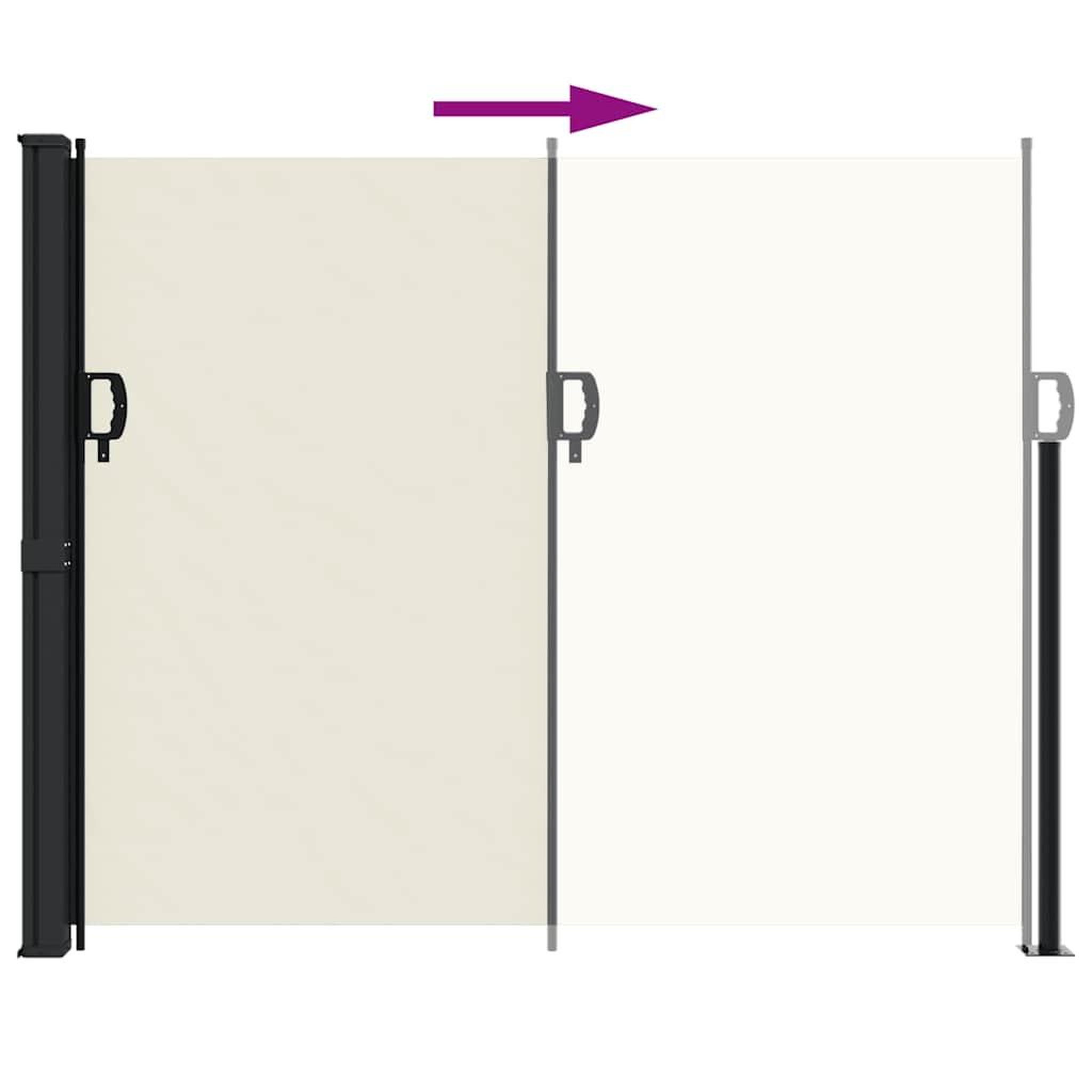 Voir la diapositive 5 : VIDAXL Auvent lateral retractable creme 160x600 cm