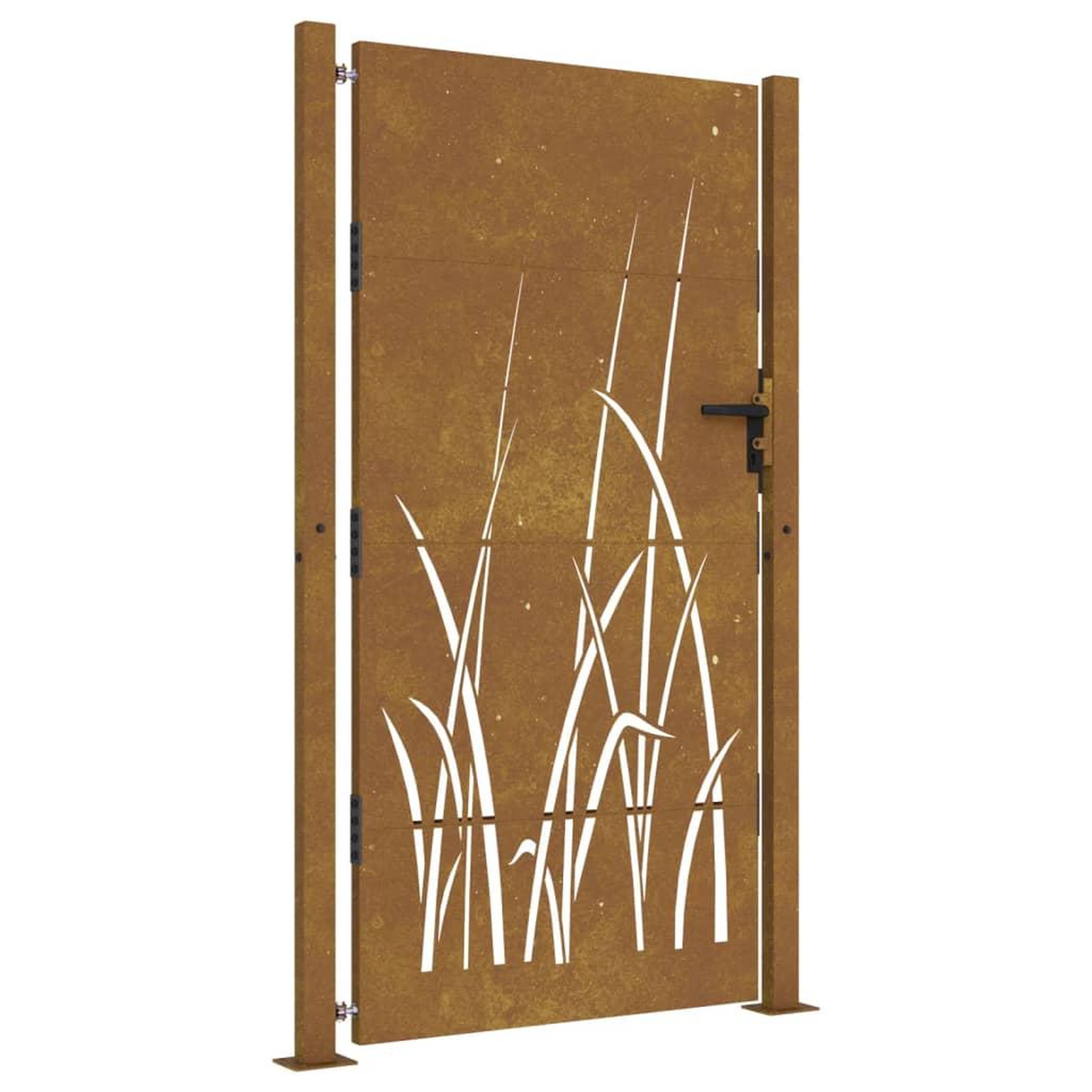 Voir la diapositive 2 : VIDAXL Portail de jardin 105x180 cm acier corten conception d'herbe