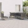 Voir la diapositive 1 : VIDAXL Salon de jardin 8 pcs avec coussins Gris Resine tressee