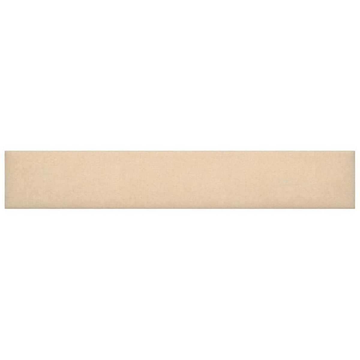 VIDAXL Panneaux muraux 12 pcs Creme 90x15 cm Tissu 1,62 m²