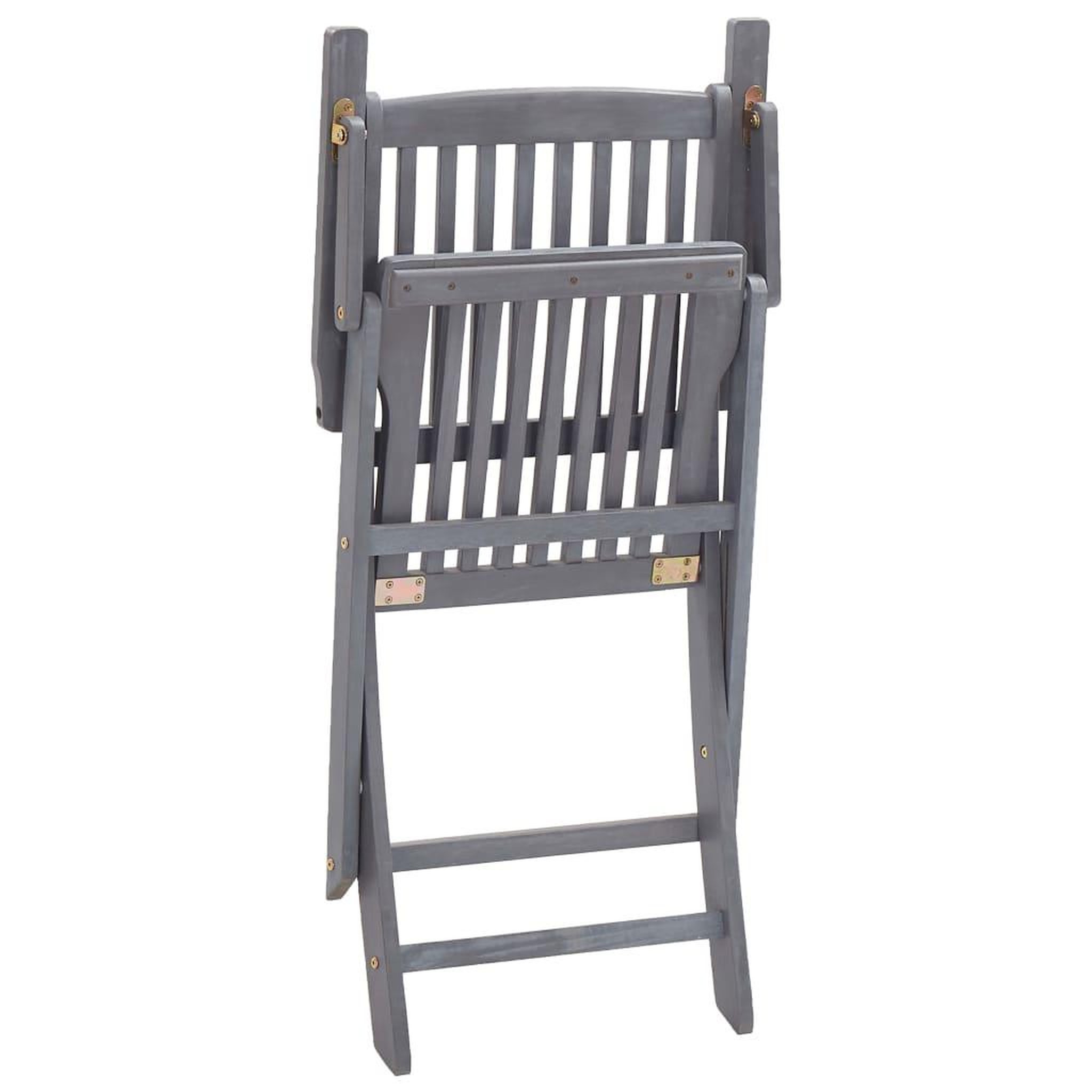 Voir la diapositive 4 : VIDAXL Chaises pliables d'exterieur lot de 8 et coussins Bois d'acacia