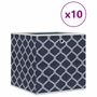 Voir la diapositive 2 : VIDAXL Boîtes de rangement pliables 10 pcs 32x32x32 cm tissu intisse