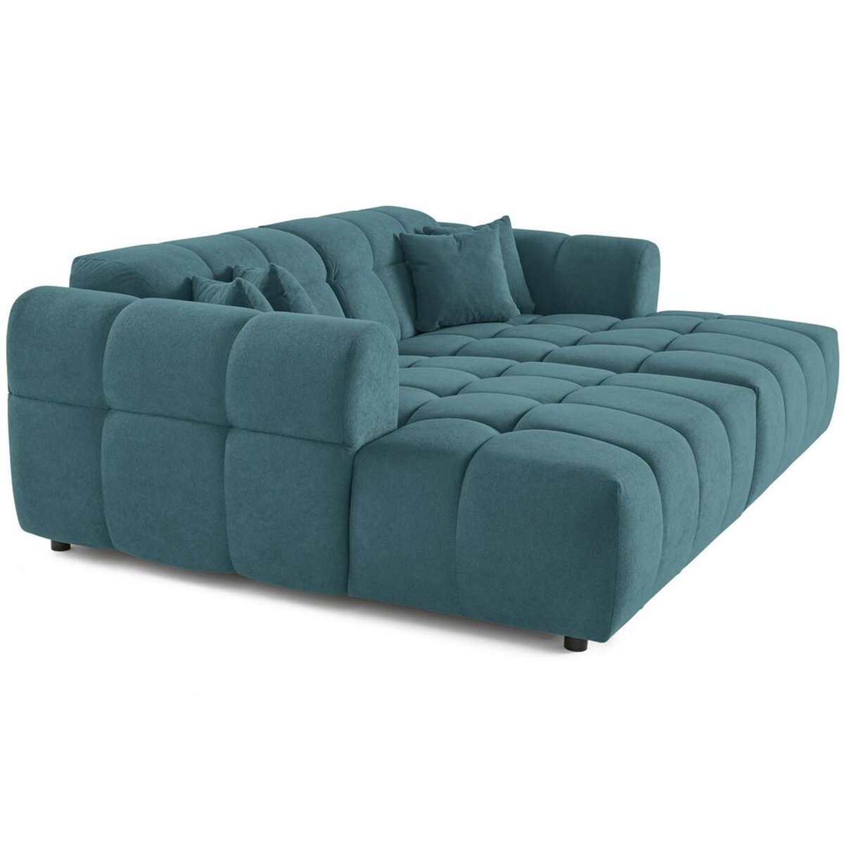 BEST MOBILIER Topaze - canapé d'angle déhoussable réversible 4 places en velours