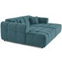 Voir la diapositive 2 : BEST MOBILIER Topaze - canapé d'angle déhoussable réversible 4 places en velours