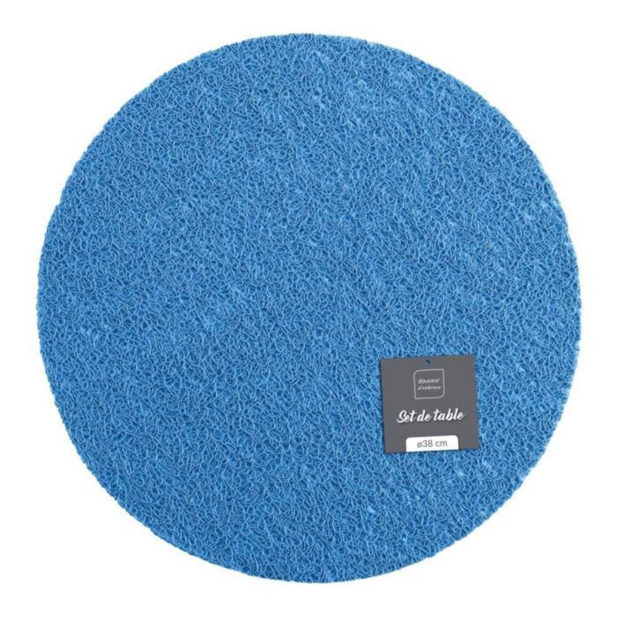 Paris Prix Set de Table Rond  Tortilla  38cm Bleu Indigo