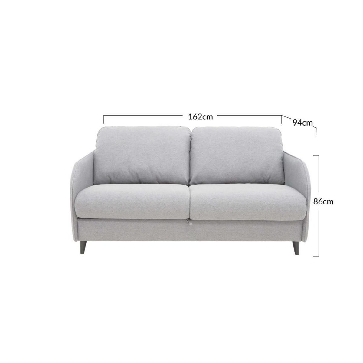 BEST MOBILIER Cosmos - canapé 3 places convertible express couchage quotidien 140 cm matelas 11 cm en tissu