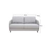 Voir la diapositive 6 : BEST MOBILIER Cosmos - canapé 3 places convertible express couchage quotidien 140 cm matelas 11 cm en tissu