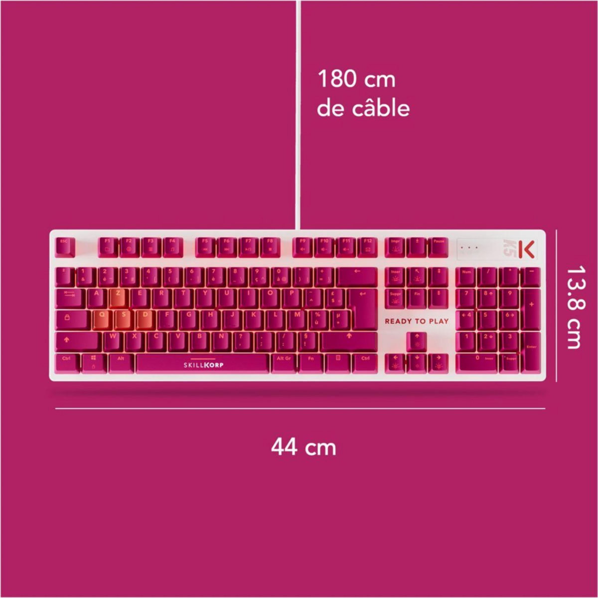 SKILLKORP Clavier gamer K5 MAGENTA Access