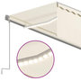 Voir la diapositive 5 : VIDAXL Auvent automatique store capteur de vent et LED 5x3 m Creme