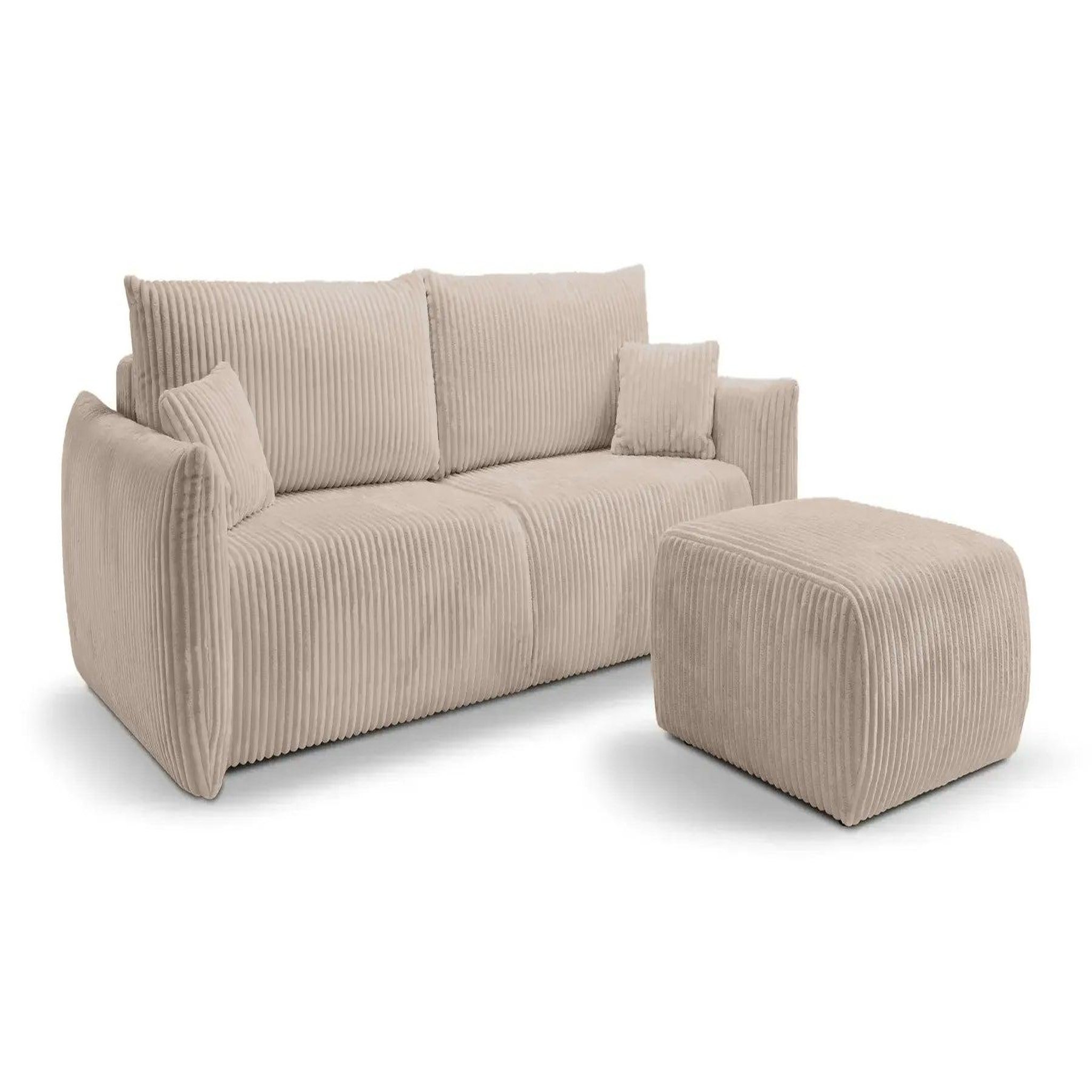 Voir la diapositive 6 : CASANOVA PARIS Elio - pouf velours côtelé