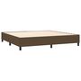 Voir la diapositive 5 : VIDAXL Sommier a lattes de lit matelas et LED Marron fonce 200x200 cm