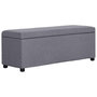 Voir la diapositive 1 : VIDAXL Banc avec compartiment de rangement 116 cm Gris clair Polyester
