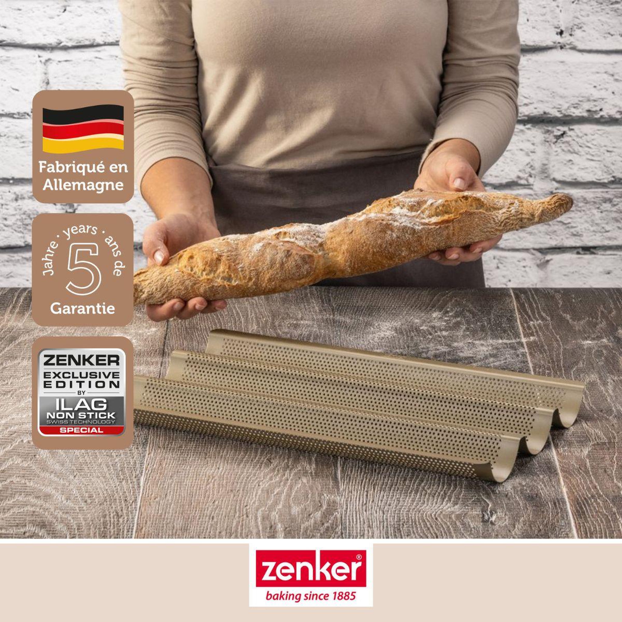 Voir la diapositive 2 : ZENKER Set de 4 ustensiles de pâtisserie moule à gâteaux bols et spatule zenker mojave gold