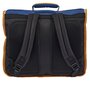 AUCHAN Cartable Premium 41 cm brillant dans le noir polyester noir et bleu TIGER STREET CODE