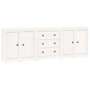 Voir la diapositive 2 : VIDAXL Buffet Blanc 230x35x80 cm Bois massif de pin