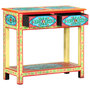 Voir la diapositive 2 : VIDAXL Table console peinte a la main 80x35x75 cm Bois de manguier