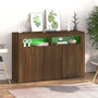 Voir la diapositive 4 : VIDAXL Buffet avec lumieres LED chene marron 115,5x30x75 cm