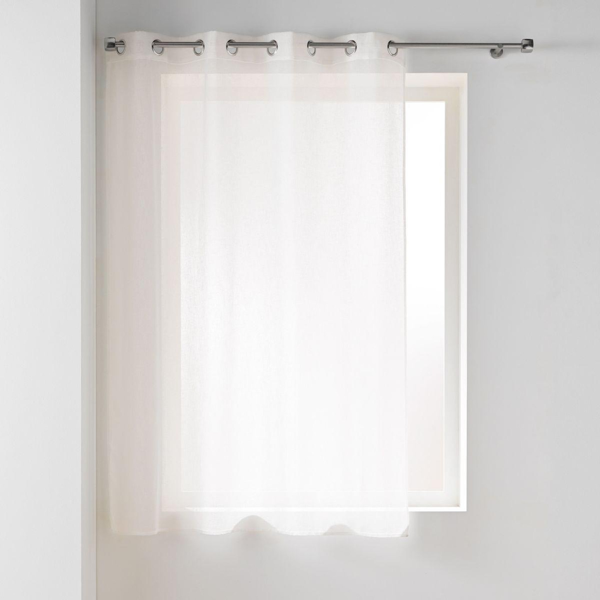 Douceur d'Intérieur Rideau voilage à œillets  carlin  140x180cm naturel