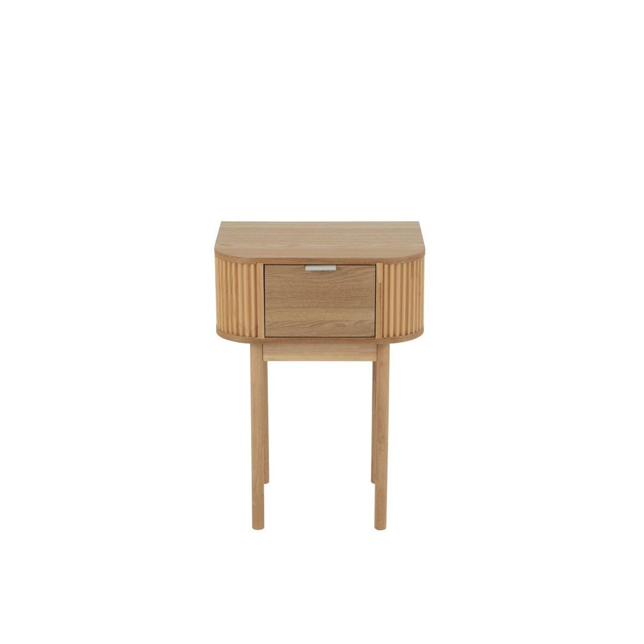 Voir la diapositive 2 : J-LINE Table de chevet en bois  alta  67cm naturel