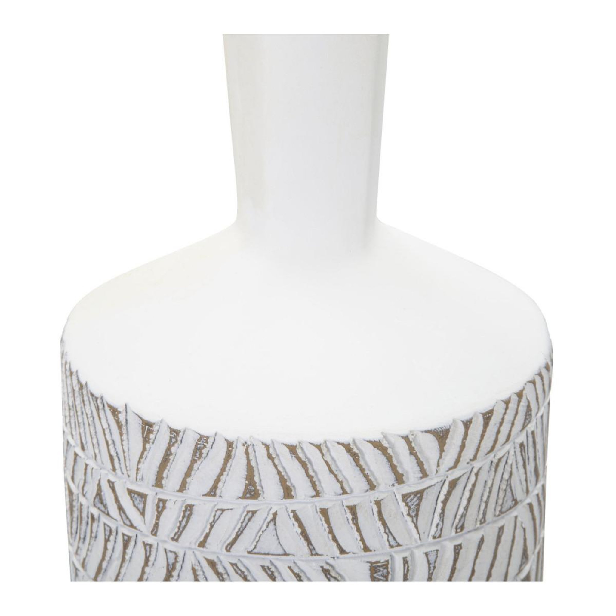 Voir la diapositive 3 : Paris Prix Vase bouteille abstrait  nairobi  49cm blanc