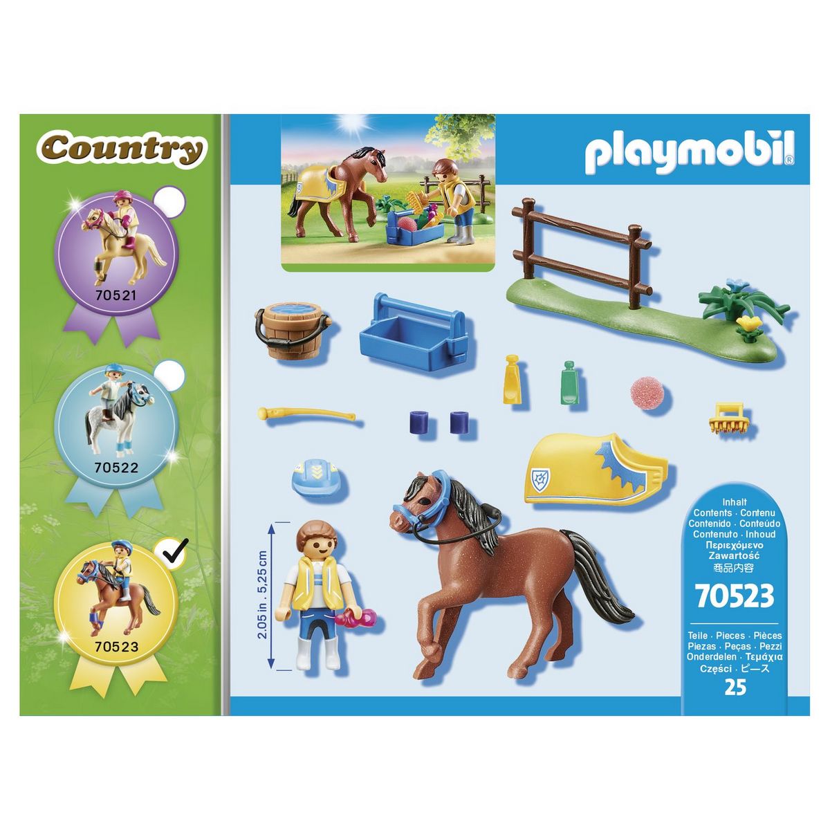 PLAYMOBIL 70523 - Country - Cavalier avec poney brun