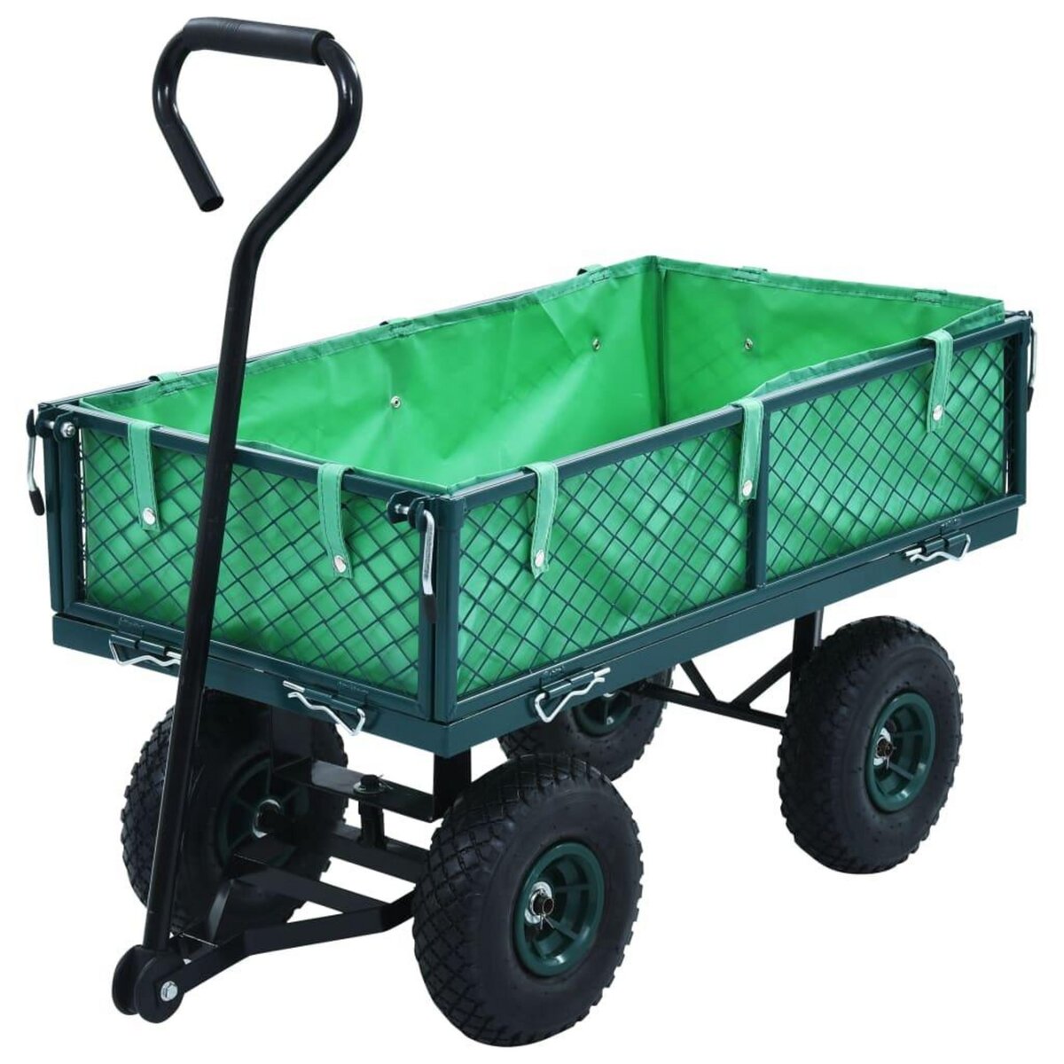 VIDAXL Chariot a main de jardin Vert 250 kg