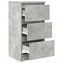 Voir la diapositive 5 : VIDAXL Buffet gris beton 37,5x35x76 cm bois d'ingenierie
