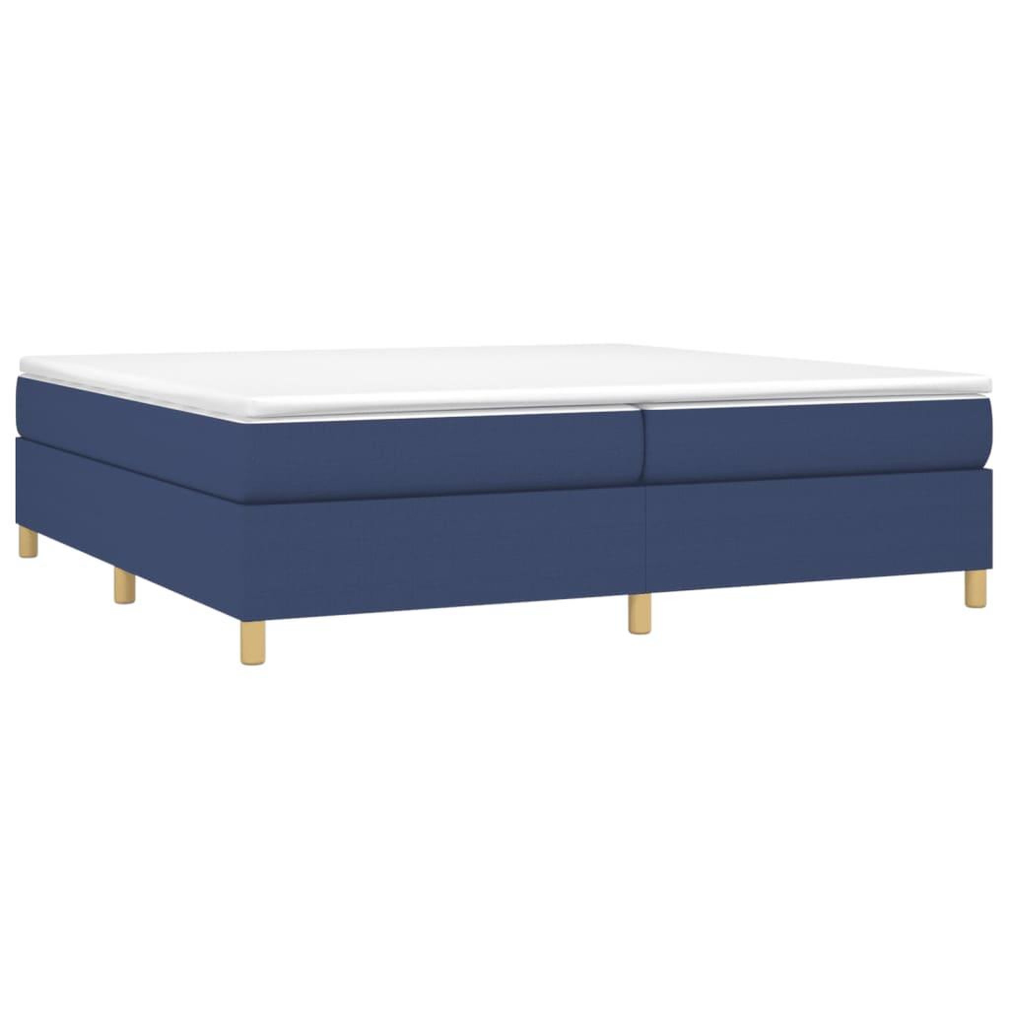 Voir la diapositive 3 : VIDAXL Cadre de lit sans matelas bleu 200x200 cm tissu