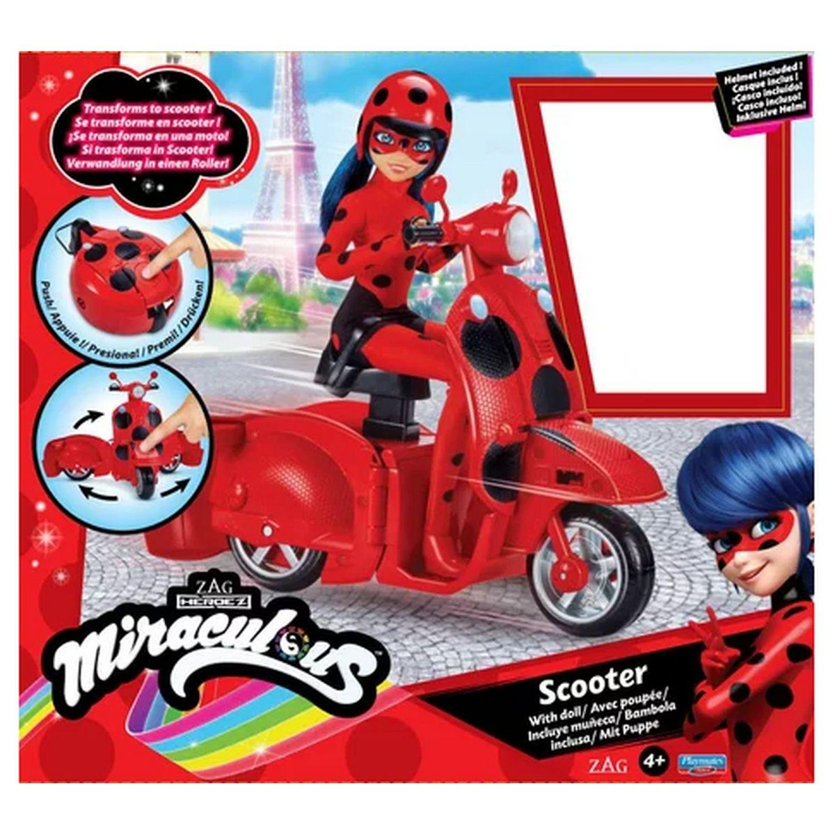 BANDAI Scooter Lucky Charm et sa poupée Lady Bug