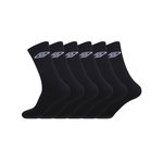 UMBRO Lot de 6 Paires de Chaussettes Tennis homme. Coloris disponibles : Noir