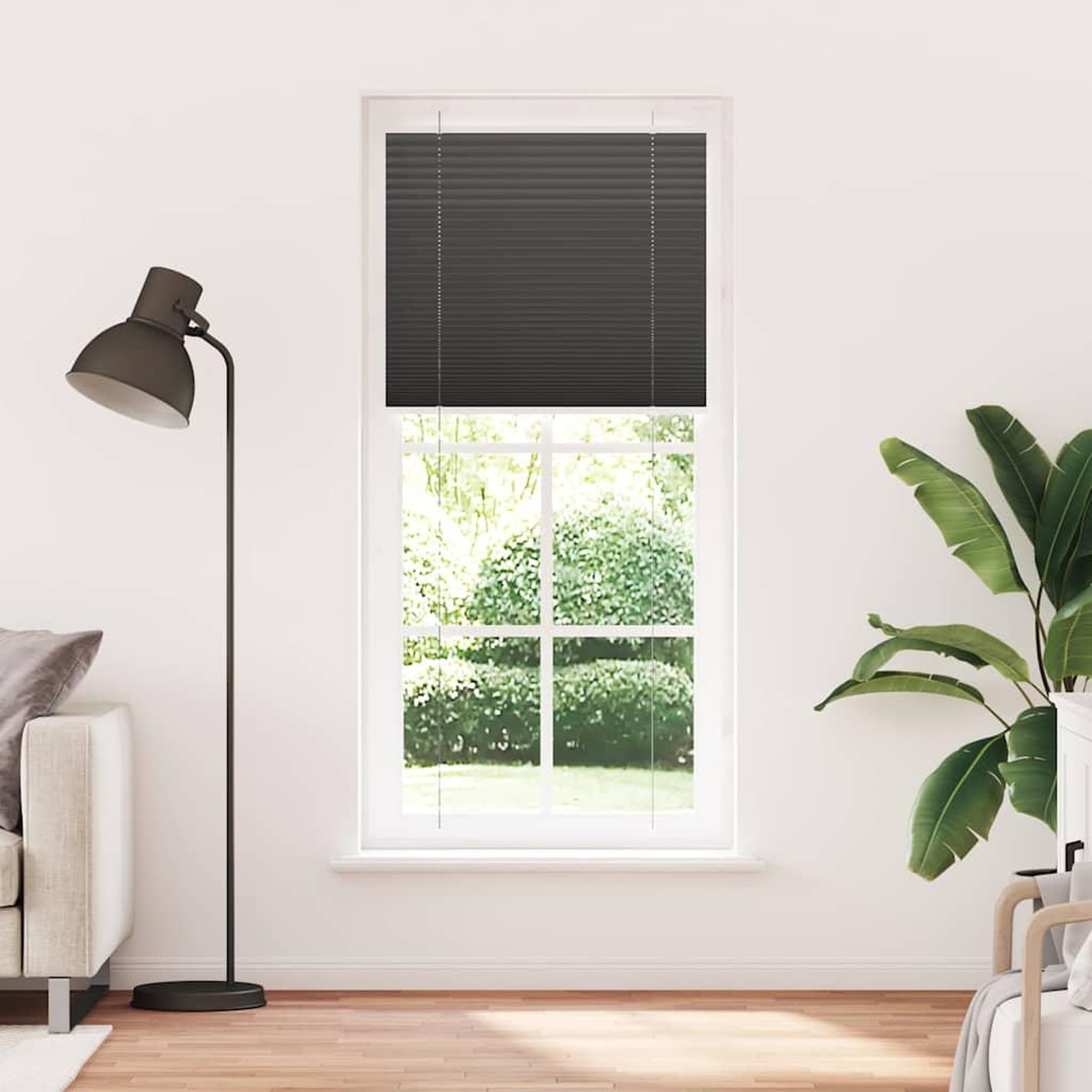 Voir la diapositive 2 : VIDAXL Store plisse noir 100x200 cm largeur du tissu 99,4 cm polyester
