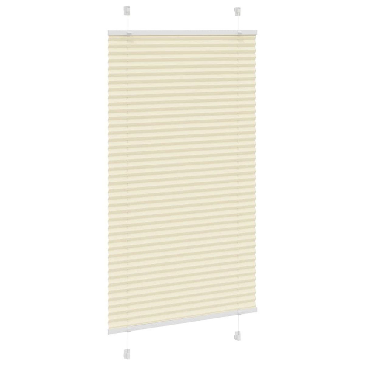 VIDAXL Store plisse creme 75x100 cm largeur du tissu 74,4 cm polyester