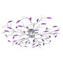 Voir la diapositive 2 : VIDAXL Plafonnier a bras feuille en cristal acrylique 5 ampoules E14