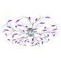 Voir la diapositive 2 : VIDAXL Plafonnier a bras feuille en cristal acrylique 5 ampoules E14