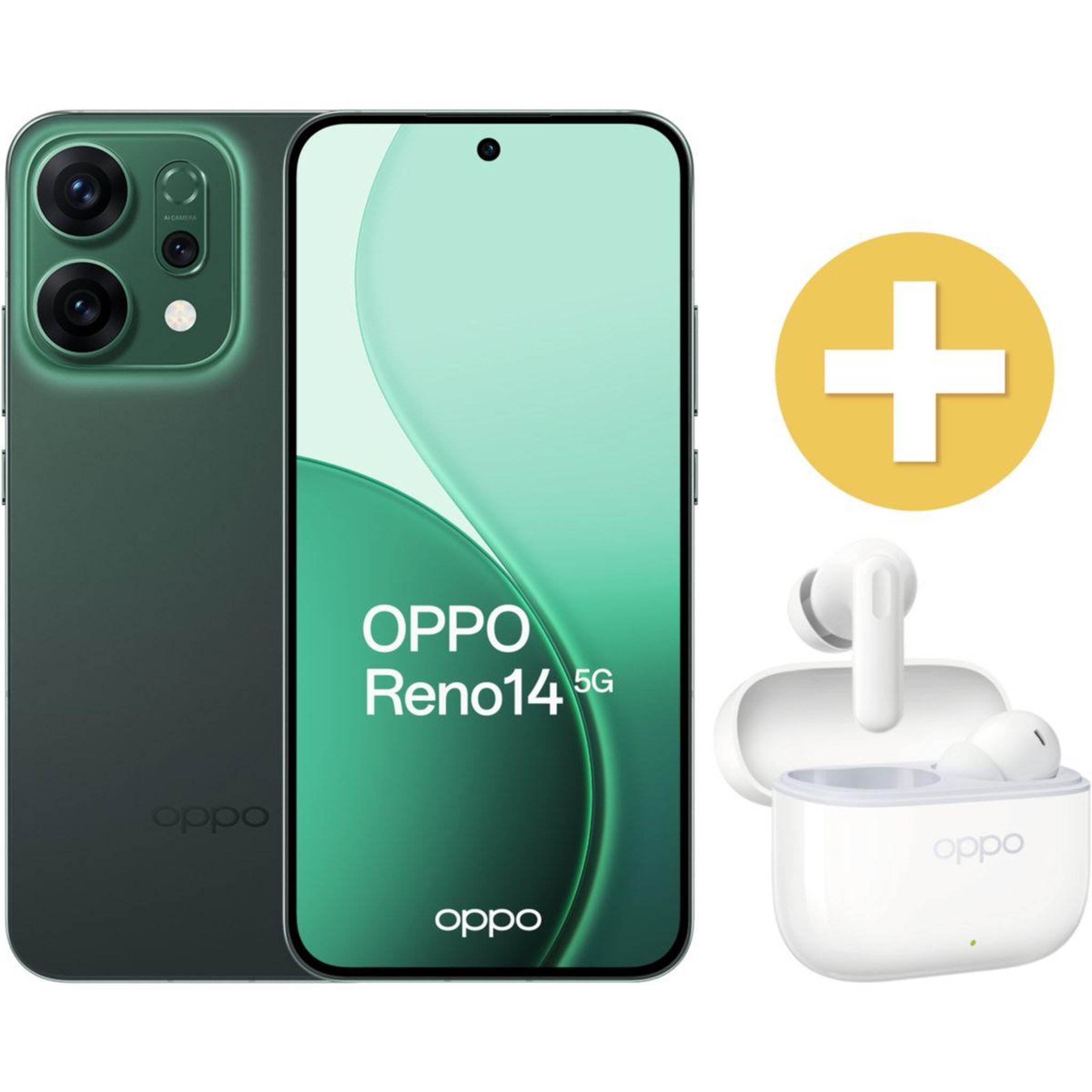 OPPO Smartphone pack reno 14 512go vert 5g + encobuds3 pro