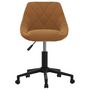 Voir la diapositive 3 : VIDAXL Chaise pivotante de bureau Marron Velours