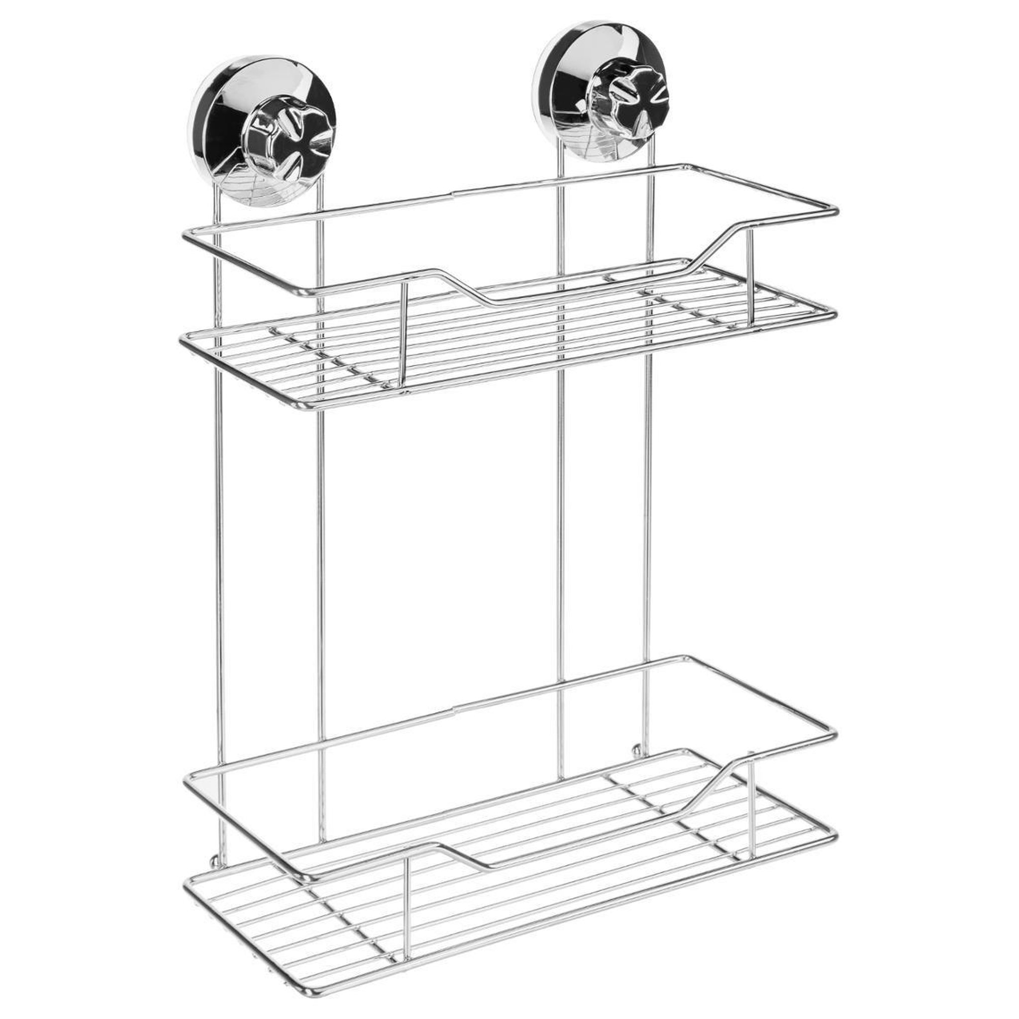 FIVE Étagère en métal à ventouse  2 étages  33cm argent