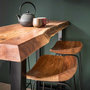 Voir la diapositive 2 : LISA DESIGN Djoda - lot de 4 tabourets de bar - bois massif d'acacia