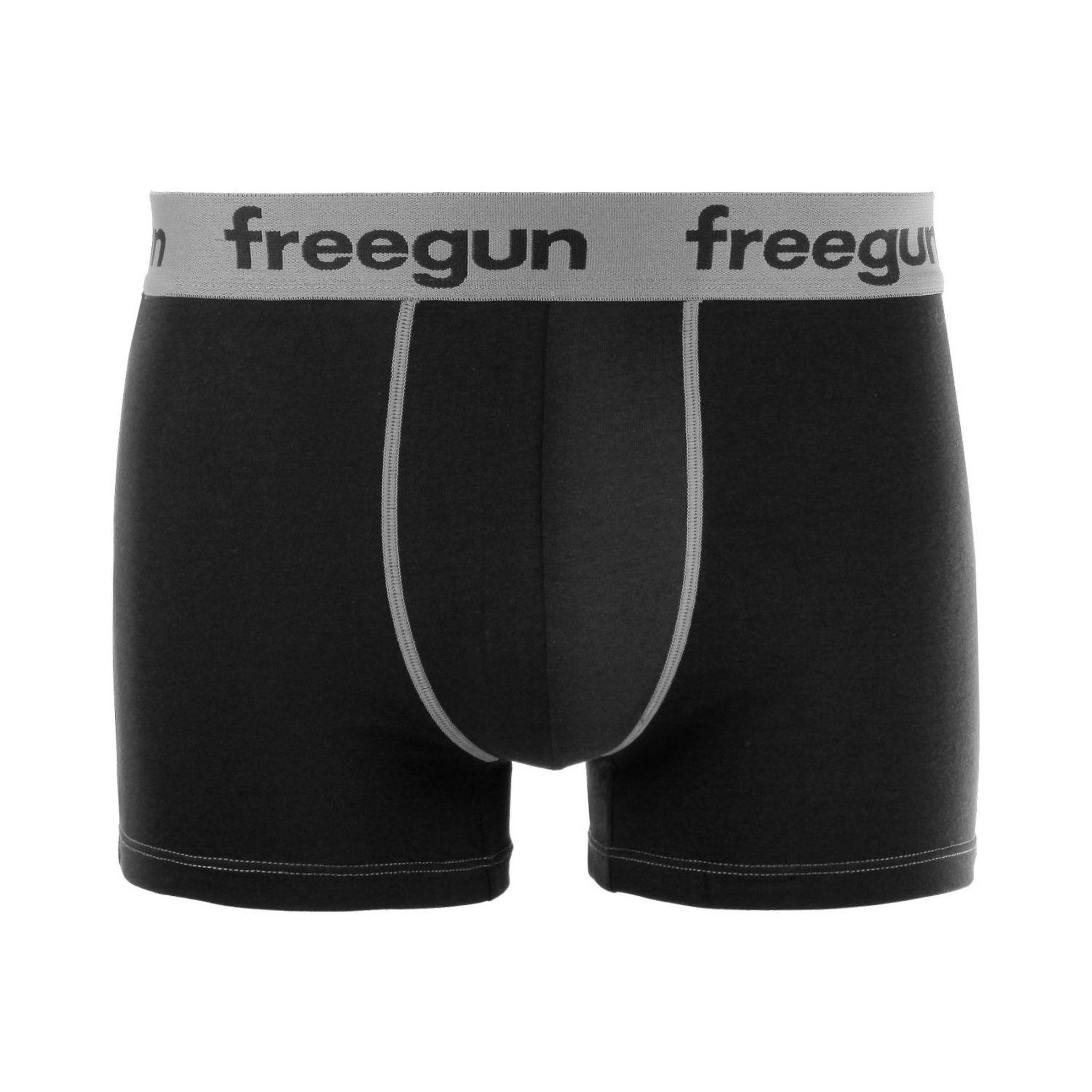 Voir la diapositive 5 : FREEGUN Lot de 6 Boxers coton homme Uni