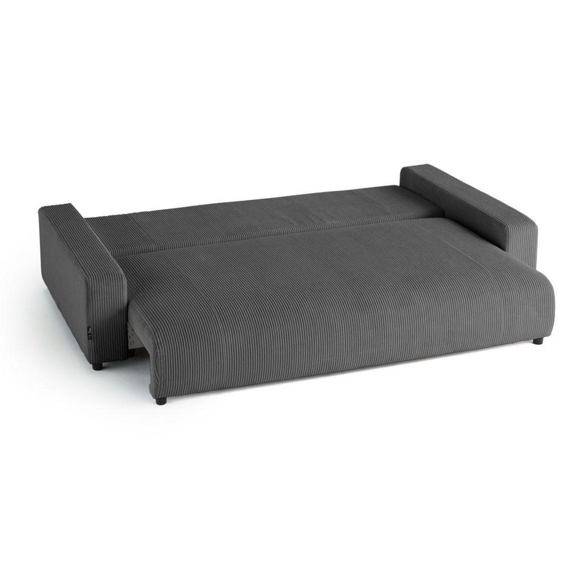 LISA DESIGN Pivoine - canapé droit 3 places - convertible avec coffre - en velours côtelé