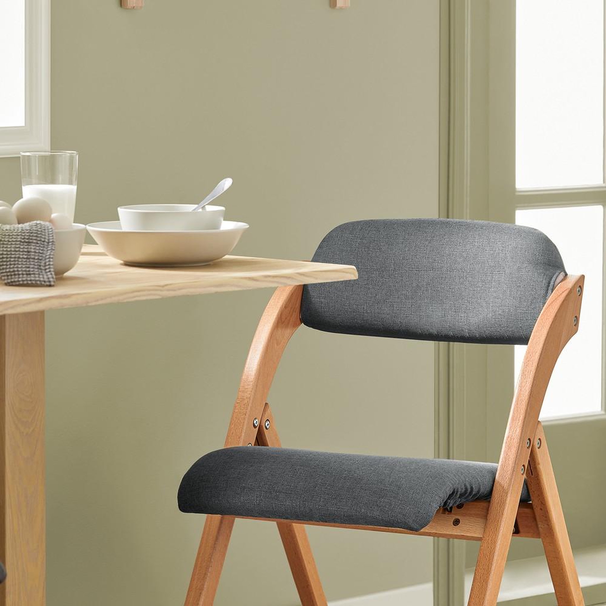 Voir la diapositive 4 : SOBUY SoBuy - Chaise Pliante ergonomique rembourrée - Nordique - FST92