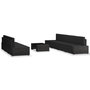 Voir la diapositive 2 : VIDAXL Salon de jardin 8 pcs Resine tressee Noir