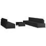 Voir la diapositive 2 : VIDAXL Salon de jardin 8 pcs Resine tressee Noir